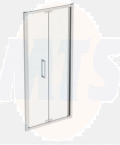 Ideal Standard  IS i.life 1000 Infold Door  with Idealclean clear glass - bright silver finish  T4929EO