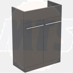 Ideal Standard  Ideal Standard i.life A 60cm semi countertop washbasin unit with 2 doors (separate handles required), quartz grey matt  T5262NG