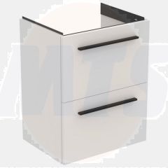 Ideal Standard  Ideal Standard i.life S 50cm compact wall hung vanity unit with 2 drawers (separate handles required), quartz grey matt  T5291NG