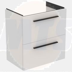 Ideal Standard  Ideal Standard i.life S 60cm compact wall hung vanity unit with 2 drawers (separate handles required), matt white  T5293DU