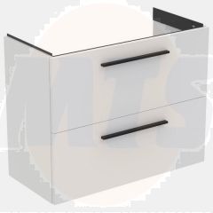 Ideal Standard  Ideal Standard i.life S 80cm compact wall hung vanity unit with 2 drawers (separate handles required), matt white  T5295DU