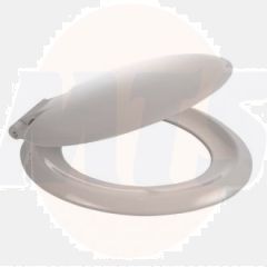 Toilet Seat Celmac Wirquin FUSION - Stainless steel hinges, Toilet seat and cover with stainless steel hinge - white