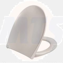 Toilet seat with soft close and lift-off incl. hinge in stainless steel Manhattan