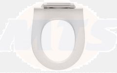 Toilet seat without cover with soft close with hinge Polygiene