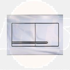 Top operated 3/6l dual fl ush/push-button: Bright chrome palstic, rectangular GB1921102081