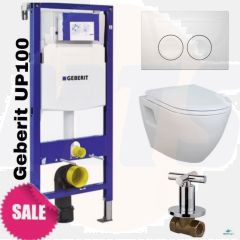 Complete Geberit set UP100 Creavit TP325 with Bidet 49.5x35.5x33.5 cm 	TP325-50CB00E-0005