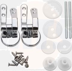 TRIXES Toilet Seat Hinge 2Pcs for Wood & MDF Toilet Seats X001E6HKS7