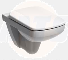Twyford Bathrooms E17866WH Toilet Seat & Cover, Square Top Fix 