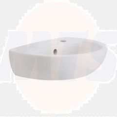 Twyford OT4845WH Option 400 x 330mm 1 Right Hand Tap Hole Hand Basin