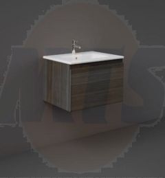 RAK Joy Uno Wh 1 Drawer Vanity 60Cm In Moka Walnut UNOWH060MOK Bathroomsuites
