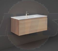 RAK Joy Uno Wh 1 Drawer Vanity 100Cm UNOWH100SOK Bathroomsuites