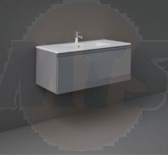 RAK Joy Uno Wh 1 Drawer Vanity 100Cm In Urban Grey UNOWH100UGY Bathroomsuites