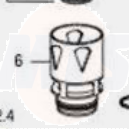 Valsir  Evolut - Undercounter Cistern 863157 Evolut guide with seal