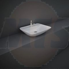 RAK Variant Rectangle Countertop Wash Bsn 55Cm 1Th VARCT55501AWHA Bathroomsuites