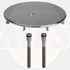 Viega Tempoplex Trim cover chrome- Ø 112 mm  · screw spacing 80 mm  · incl. 2 pcs. Fixing screws  ·581 633  · Model 6958.99  ·