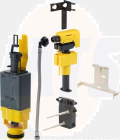 Viega concealed cistern 1C, concealed cistern 2C, conversion to flush plate Visign for Style or Visignkit 8141.0 in plastic 611255