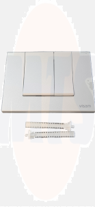 Visam Alinda Dual Flush Plate Matt Chrome 227-001