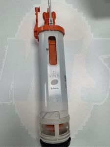 The Vitra Toilet Cistern Dual Flush Valve for Concealed Cisterns, model number 437308YP, is designed to offer efficient water management with its dual flush capability.