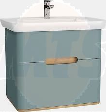 Vitra Sento Single Drawer Sink Cabinet  Without Legs  65 Cm  Matte Fjord Green 65873