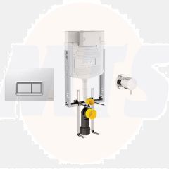 Vitra complete Recessed / Concealed Toilet Set with Flush Plates 8 cm 700-1869