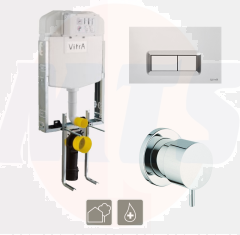 Vitra concealed cistern + Control Panel + Built-in stop valve (exposed+ concealed) 740-1864