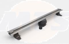 Vitra DK100 090 Rectangular Thin-cut Shower Drain Upright Siphon, 90 cm, Polished 59980128000