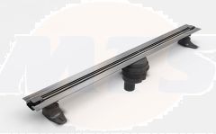 DK100 Rectangular Thin-cut Shower Drain Vertical Siphon, 120 cm, Matt Chrome 59980132000