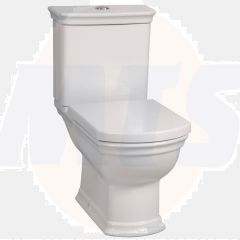 VitrA Serenada Close Coupled Toilet WC Push Button Cistern with  Standard Toilet Seat 4160B003-7200+4161B003-5340+95-003-021