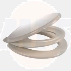 Wirquin Celmac FAMILY Toilet Seat  - Soft close hinges, seat and cover with plastic soft close hinge - white