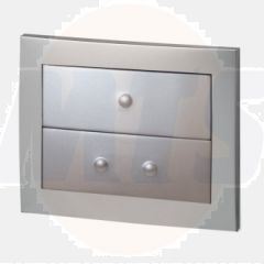 Wirquin EGAL, dual flush flush plate for wall-hung toilet Matt chrome 55719671