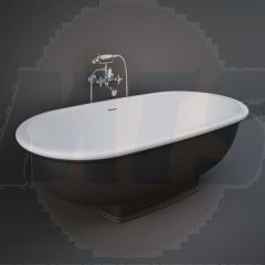 RAK Washington Freestanding Bath Tub In Black WTBT15681504 Bathroomsuites