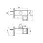 NOKEN COTA ANGLED CONNECTOR WITH SHOWER HEAD HOLDER CHROME 100038631