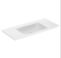 Geberit ONE vanity basin, vertical outlet: B=105cm, T=48cm, Tap hole=without, Overflow=without, white / KeraTect  505.011.01.4