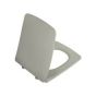 The Vitra Metropole Slim Toilet Seat features a soft-close mechanism for quiet and gentle closure, ensuring a pleasant experience. Its easily removable design allows for straightforward cleaning and maintenance. The matte beige finish adds a touch of eleg