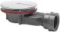 Wirquin Slim shower waste with stainless steel grid, 43/50mm outlet 25mm waterless trap -30120191