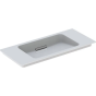ONE vanity basin: B=90cm, KeraTect / white , bright brushed  500.395.01.2