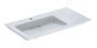 Geberit ONE vanity basin, horizontal outlet, right shelf surface: B=90cm, T=48cm, Tap hole=left, Overflow=without, white / KeraTect, glossy white   505.007.00.1