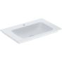Geberit ONE vanity basin, vertical outlet: B=60cm, T=48cm, Tap hole=without, Overflow=without, white / KeraTect  505.011.01.1