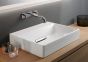 Geberit ONE lay-on washbasin, horizontal outlet: B=50cm, T=41cm, Tap hole=central, Overflow=without, white / KeraTect, glossy white   505.024.00.1