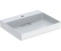 Geberit ONE washbasin, horizontal outlet: B=60cm, T=48cm, Tap hole=central, Overflow=without, white / KeraTect, glossy white   505.034.00.1