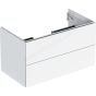 Geberit ONE cabinet for washbasin, with two drawers: Washbasin width=120cm, H=50.4cm, T=47cm, sand grey / high-gloss coated  505.265.00.4