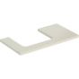 Geberit ONE washtop, left cut-out, for lay-on washbasin: B=90cm, H=3cm, T=47cm, sand grey / high-gloss coated  505.303.00.4