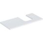 Geberit ONE washtop, right cut-out, for lay-on washbasin, bowl shape: B=105cm, H=3cm, T=47cm, white / matt coated  505.314.00.2