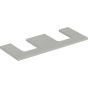 Geberit ONE washtop, double cut-out, for lay-on washbasin, bowl shape: B=120cm, H=3cm, T=47cm, greige / matt coated  505.335.00.7