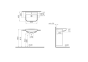 Vitra Sento Half Countertop Sink  55 cm 5637B003-0001