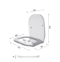 Azzurra Glaze Toilet Seat and cover ONLY with the fittings Soft close