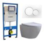 Geberit UP 320 Toilet set Built-in WC Wall-hung toilet Toilet set Shorty Flatline Sigma-01 Matt White  DC3648