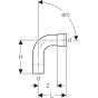 Geberit Mapress Carbon Steel bend with plain end (FKM, blue) ONE