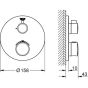 Grohe 24075000 GROTHERM TRIMSET SHOWER ROUND new