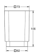Grohe 40783000 Essentials Cube Glass